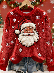 Women's Santa Claus Print Casual Top