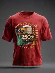Men's 250th Anniversary Printed Casual T-Shirt