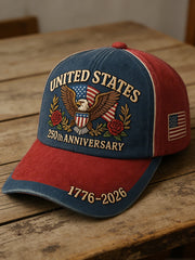 Unisex USA 250th Anniversary Embroidered Hat