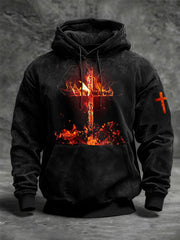 Men's Faith Oversized Drop-Shoulder Hoodie with Pockets