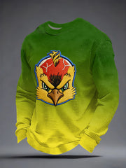 Men's Canarinho Pistola Inspired Waffle Long Sleeve Sweatshirt