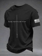 Men's Jesus The Way The Truth The Life Cross Short Sleeve T-shirt