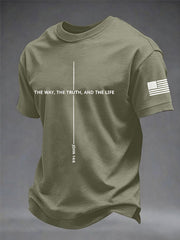 Men's Jesus The Way The Truth The Life Cross Short Sleeve T-shirt