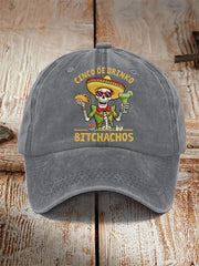 Unisex Funny Cinco De Mayo Bitchachos Skull Print Hat