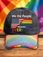 Unisex LGBT "We The People Means Everyone" Print Hat