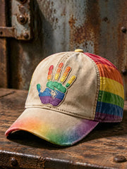 Unisex Pride Month Every Color Matters – Rainbow Hand Printed Hat