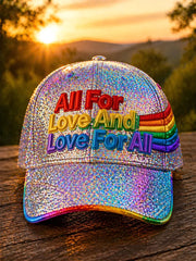 Unisex Pride Month All For Love Rainbow ART Print Hat