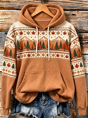 Women's Autumn Landscape Pattern Design Leisure Hoodie