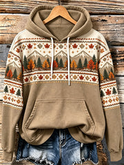 Women's Autumn Landscape Pattern Design Leisure Hoodie