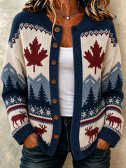 Women's Canada Maple Leaf Casual Cardigan