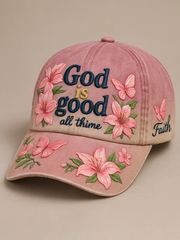 Unisex God is in her she will not be shaken Faith Art Print Hat