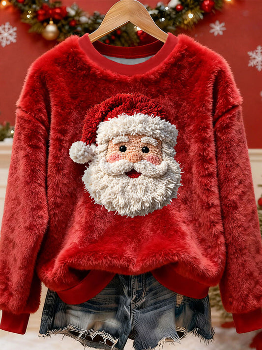 Women's Santa Claus Print Casual Top