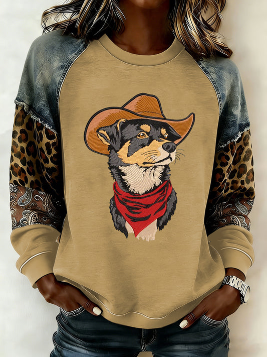 Women's Western raglan sleeve sweatshirt