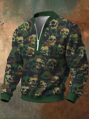 Men's Retro Skeleton Camouflage Sweatshirt