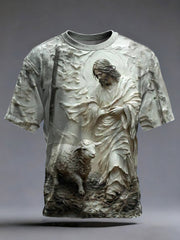 Men's Christian Jesus Shepherd Short Sleeve T-shirt