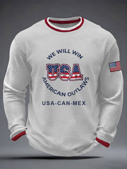 Men's USA Soccer Waffle Long Sleeve T-Shirt