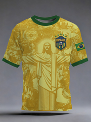 Men's Brazil Soccer Short Sleeves T-shirt