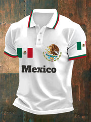 Men's Mexico Football Lover Printed polo shirt