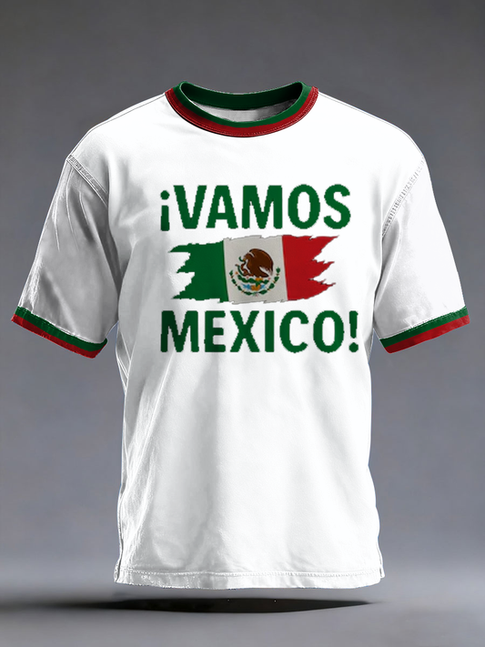 Men's Mexico Football Lover Printed short sleeves t-shirt