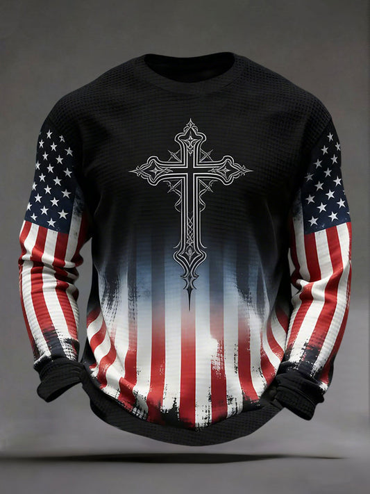 Men's Cross Waffle Casual T-Shirt