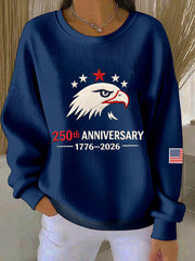 Women's 250th Anniversary Embroidered Pattern Sweatshirt