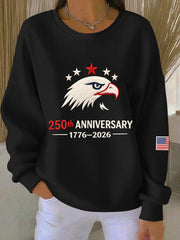 Women's 250th Anniversary Embroidered Pattern Sweatshirt