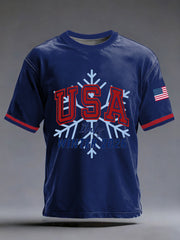 Men's USA Winter Sports 2026 Printed T-shirt