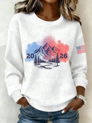Women's USA Winter Sports 2026 Printed Sweatshirt
