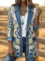 Women's Western Pattern Printed Blazer