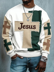 Men's Jesus Cross Crew Neck Sweatshirt