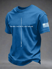 Men's Jesus The Way The Truth The Life Cross Short Sleeve T-shirt
