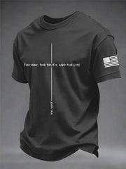 Men's Jesus The Way The Truth The Life Cross Short Sleeve T-shirt