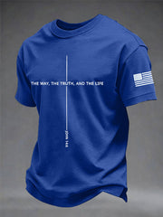 Men's Jesus The Way The Truth The Life Cross Short Sleeve T-shirt