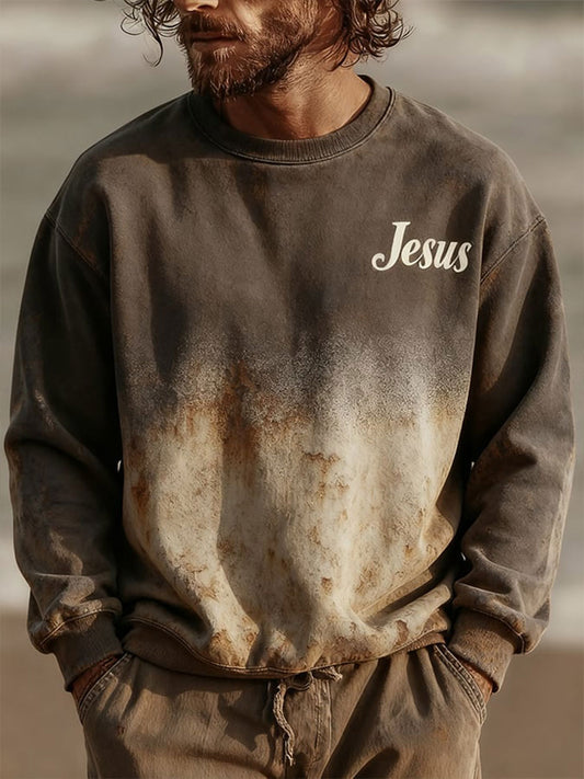 Men's Jesus Crew Neck Sweatshirt