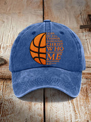 Unisex I Can Do All Things Through Christ Basketball Print Basketball Lovers Gameday Print Hat