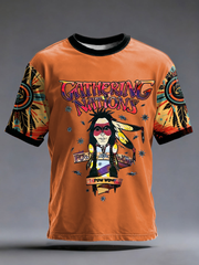 Men's Gathering of Nations Pow Wow Indian Native Art  Print short sleeves t-shirt