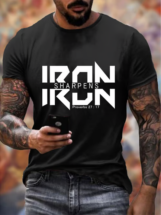 Men's Faith Printed imitation cotton short-sleeved T-shirt