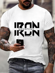 Men's Faith Printed imitation cotton short-sleeved T-shirt