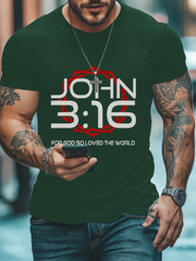 Men's Faith Prayer Print short sleeves t-shirt