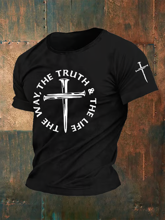 Men's Jesus The Way, The Truth and The Life Print short sleeves t-shirt