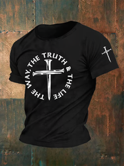 Men's Jesus The Way, The Truth and The Life Print short sleeves t-shirt