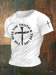 Men's Jesus The Way, The Truth and The Life Print short sleeves t-shirt