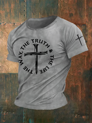 Men's Jesus The Way, The Truth and The Life Print short sleeves t-shirt