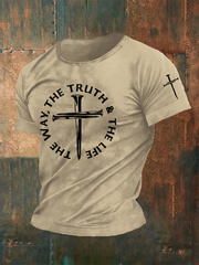 Men's Jesus The Way, The Truth and The Life Print short sleeves t-shirt