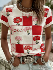 Women's Carnations for Mother's Day short-sleeved T-shirt