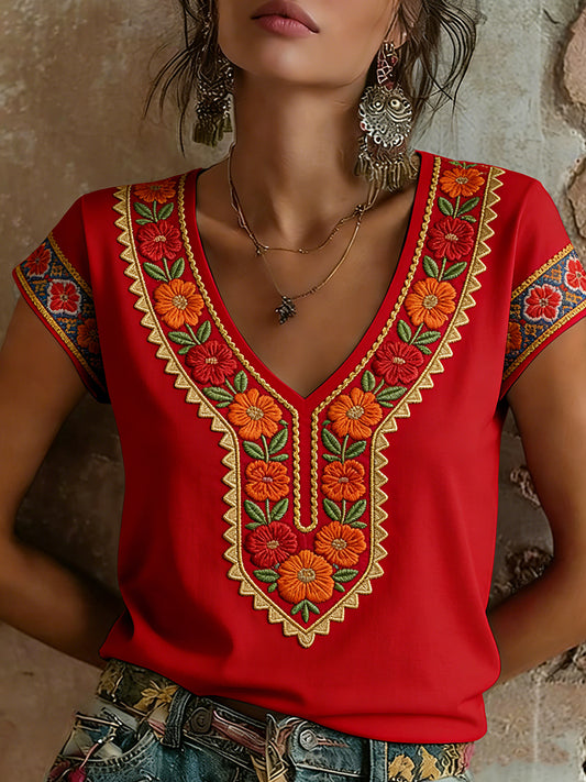 Women's Mexican Art Cinco de Mayo T-Shirt