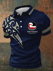 Men's Maori Art NZ Printed Casual Tops