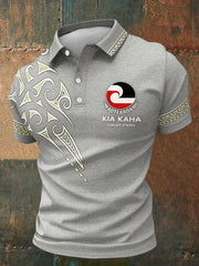 Men's Maori Art NZ Printed Casual Tops