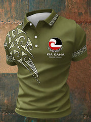 Men's Maori Art NZ Printed Casual Tops