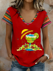 Women's Cinco De Mayo Printed short-sleeved T-shirt